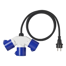 ProPlus Adapter Kabel Schuko-kontakt för 3 x CEE, 16A 1,5 M
